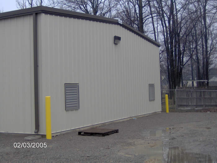 South End of NG metal building