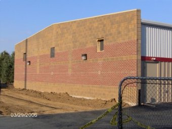 West facing brick wall