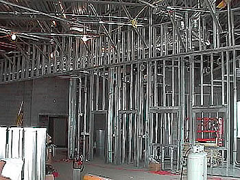 Interior of media room and soffit